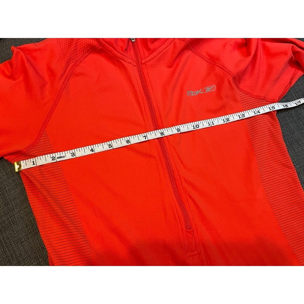 Reebok Red Half Zip Pullover Athletic Top Sz M - Picture 7 of 10